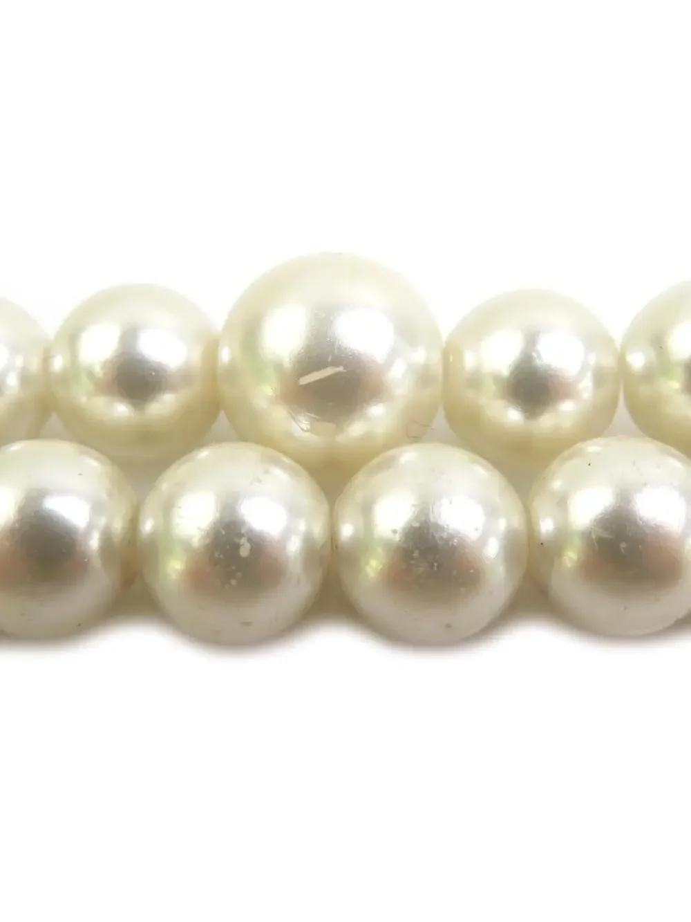 Auth Miumiu Necklace White/Silver Faux #329703M38B